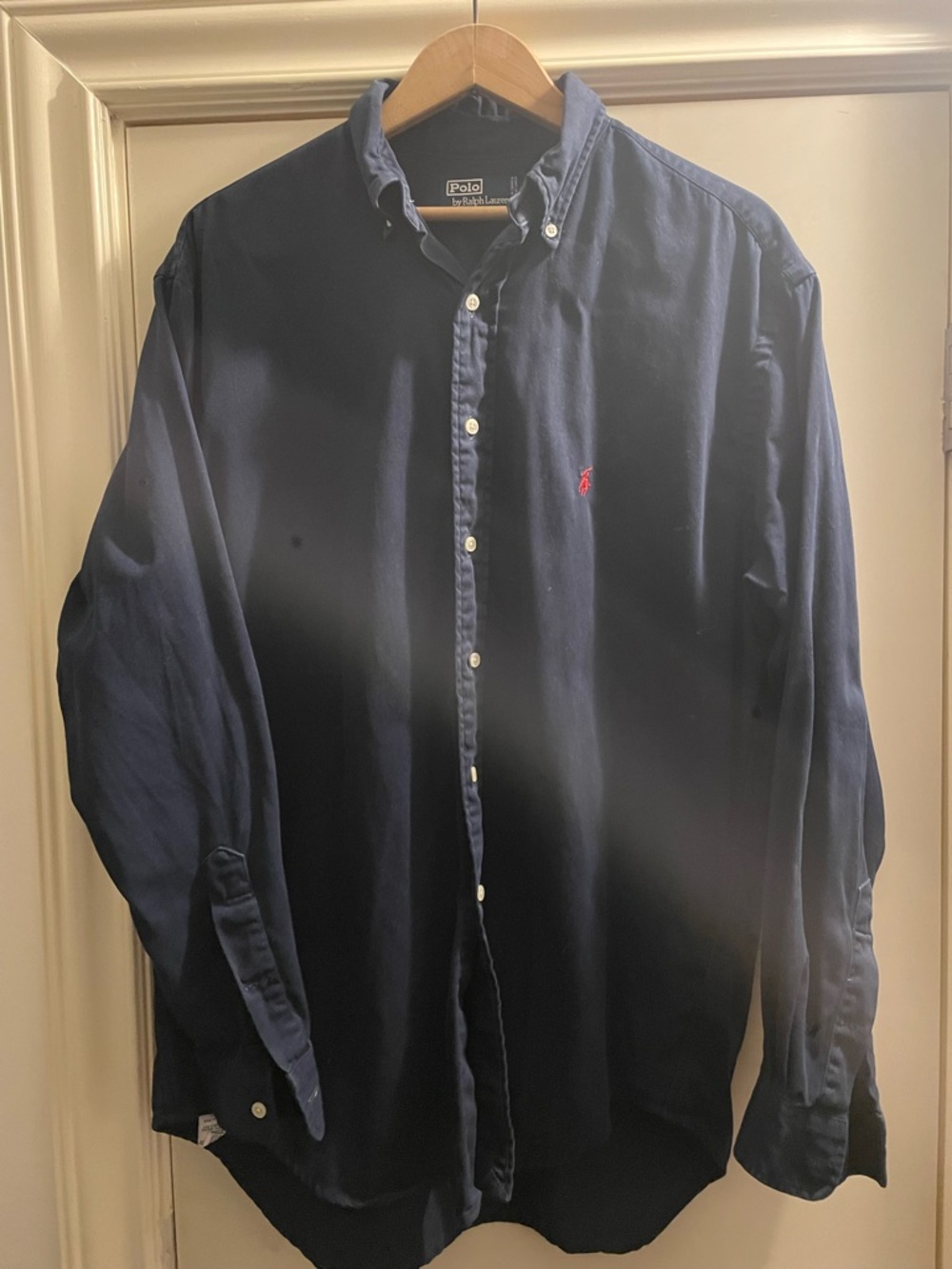 Vintage from 90s Polo by Ralph Lauren Men's Navy Oxford size M made in Canada
